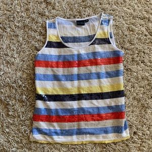 COPY - COPY - Tribal jeans brand sequin tank top shirt